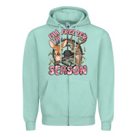 Seafoam fill the freezer season Zipper Hoodie - MaliasSmallBusiness