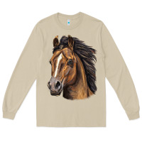 Mushroom quarter horse portrait Long Sleeve Tee - LillyAllenDesigns
