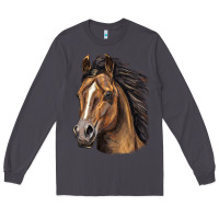 Smoke quarter horse portrait Long Sleeve Tee - LillyAllenDesigns