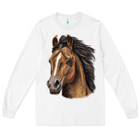 White quarter horse portrait Long Sleeve Tee - LillyAllenDesigns