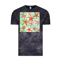 Cloud Black starfish seamless pattern Vintage Tee - BundleAndBundleShop