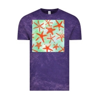 Cloud Purple starfish seamless pattern Vintage Tee - BundleAndBundleShop