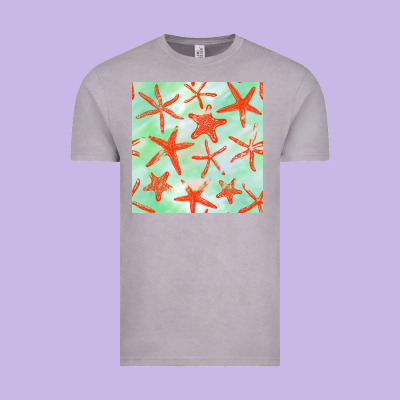 Starfish Seamless Pattern Vintage Tee Designed By Bundleandbundleshop