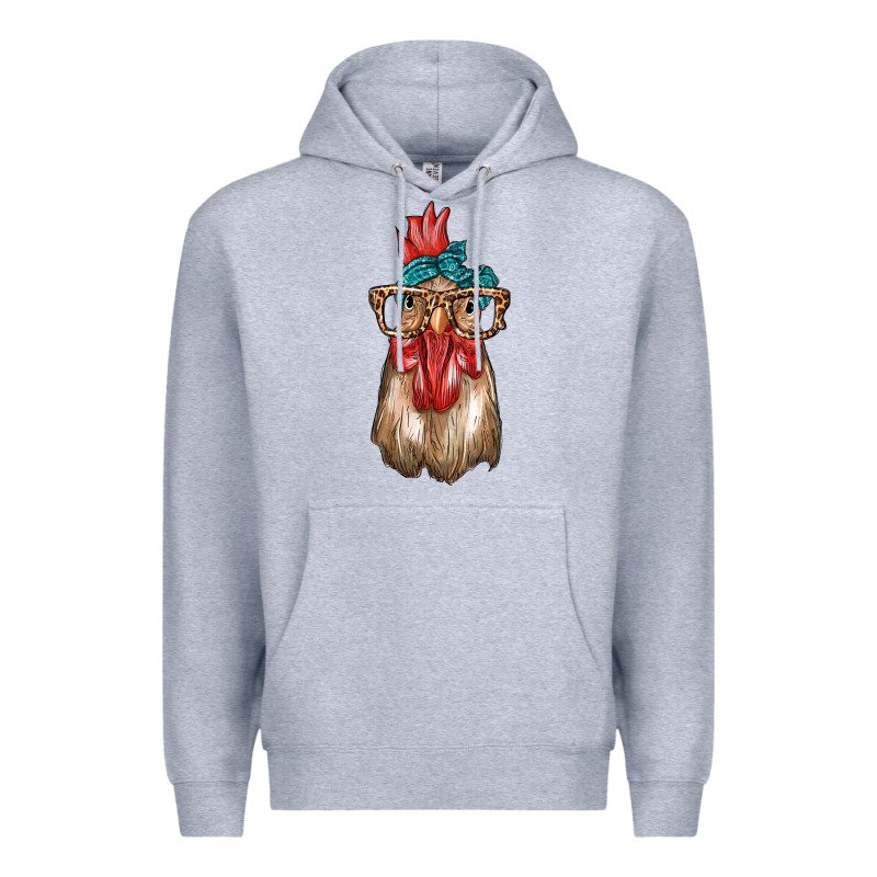 Chicken With Bandana And Leopard Premium Hoodie by texasbilliewilder | Teevron