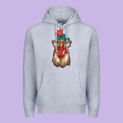 Chicken With Bandana And Leopard Premium Hoodie Designed By Texasbilliewilder