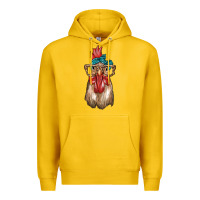 Lemon chicken with bandana and leopard Premium Hoodie - texasbilliewilder