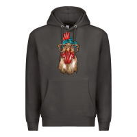 Smoke chicken with bandana and leopard Premium Hoodie - texasbilliewilder
