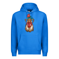 True Royal chicken with bandana and leopard Premium Hoodie - texasbilliewilder