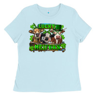 St Patricks Day Lucky Heifers Ladies Tee | Teevron