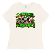 Bone St Patricks Day Lucky Heifers Ladies Tee - RanaPortraitStore