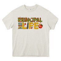 Cream principal life Heavy Core Tee - texasbilliewilder
