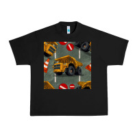 Black dump truck seamles pattern Urban Heavy Tee - BundleAndBundleShop