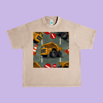 Dump Truck Seamles Pattern Urban Heavy Tee Designed By Bundleandbundleshop