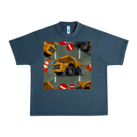 Midnight Navy dump truck seamles pattern Urban Heavy Tee - BundleAndBundleShop