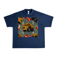Navy dump truck seamles pattern Urban Heavy Tee - BundleAndBundleShop