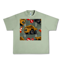 Oil Green dump truck seamles pattern Urban Heavy Tee - BundleAndBundleShop