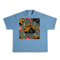 Pebble Blue dump truck seamles pattern Urban Heavy Tee - BundleAndBundleShop