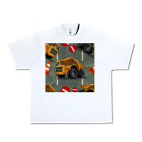 White dump truck seamles pattern Urban Heavy Tee - BundleAndBundleShop