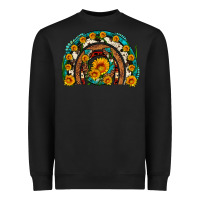 Black sunflower gemstone leopard cowhide horseshoe rainbow Heavyweight Sweatshirt - Artiststas