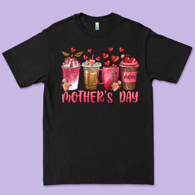 Mothers Day Coffee Cups Premium Tee Designed By Texasbilliewilder