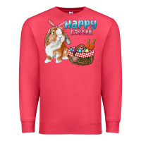 Cardinal Happy Easter Bunny And Egg Basket Premium Sweatshirt - RanaPortraitStore