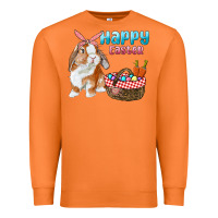 Carrot Happy Easter Bunny And Egg Basket Premium Sweatshirt - RanaPortraitStore