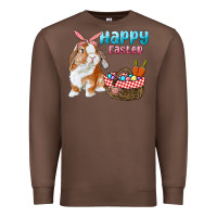 Chestnut Happy Easter Bunny And Egg Basket Premium Sweatshirt - RanaPortraitStore