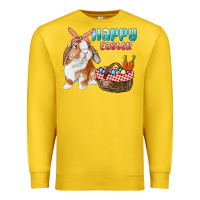 Lemon Happy Easter Bunny And Egg Basket Premium Sweatshirt - RanaPortraitStore