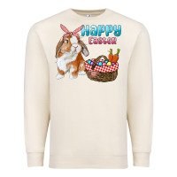 Sandshell Happy Easter Bunny And Egg Basket Premium Sweatshirt - RanaPortraitStore