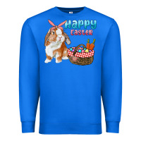True Royal Happy Easter Bunny And Egg Basket Premium Sweatshirt - RanaPortraitStore