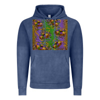 Vintage Denim mardi gras king cake leopard Vintage Hoodie - RanaPortraitStore