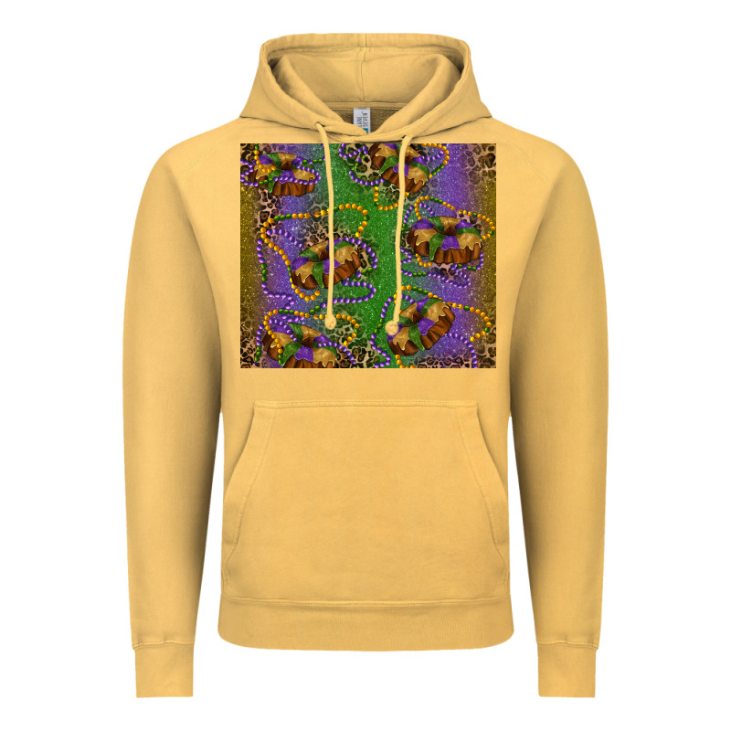 Mardi Gras King Cake Leopard Vintage Hoodie by RanaPortraitStore | Teevron