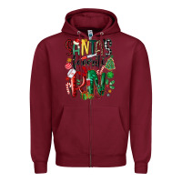 Burgundy santas favorite registered nurse Zipper Hoodie - MaliasSmallBusiness
