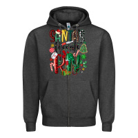 Charcoal Heather santas favorite registered nurse Zipper Hoodie - MaliasSmallBusiness