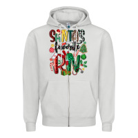 Dove Grey santas favorite registered nurse Zipper Hoodie - MaliasSmallBusiness