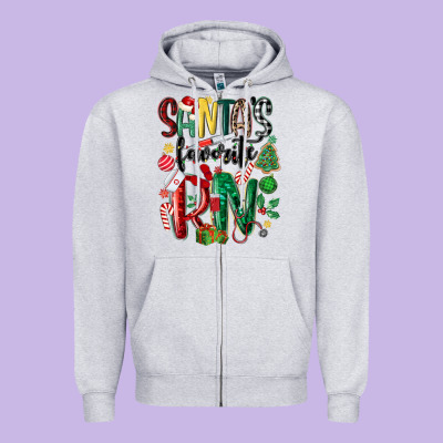 Santas Favorite Registered Nurse Zipper Hoodie Designed By Maliassmallbusiness
