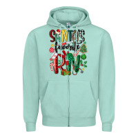 Seafoam santas favorite registered nurse Zipper Hoodie - MaliasSmallBusiness