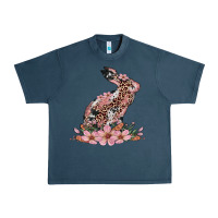 Midnight Navy bunny with blossom flower Urban Heavy Tee - Artiststas