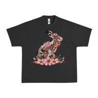 Pigment Black bunny with blossom flower Urban Heavy Tee - Artiststas