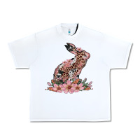 White bunny with blossom flower Urban Heavy Tee - Artiststas