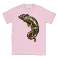 Bubblegum Pink Green Chameleon Lizard Illustrations Classic Tee - LillyAllenDesigns