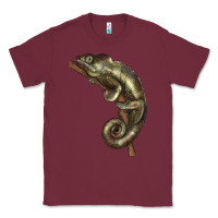 Burgundy Green Chameleon Lizard Illustrations Classic Tee - LillyAllenDesigns