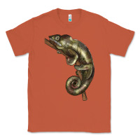 Copper Green Chameleon Lizard Illustrations Classic Tee - LillyAllenDesigns