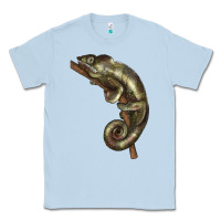 Dusty Blue Green Chameleon Lizard Illustrations Classic Tee - LillyAllenDesigns