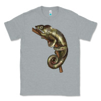Heather Grey Green Chameleon Lizard Illustrations Classic Tee - LillyAllenDesigns