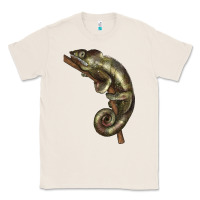 Natural Green Chameleon Lizard Illustrations Classic Tee - LillyAllenDesigns