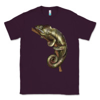 Plum Green Chameleon Lizard Illustrations Classic Tee - LillyAllenDesigns