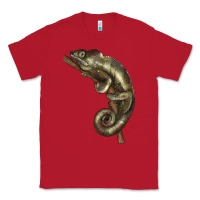 Red Green Chameleon Lizard Illustrations Classic Tee - LillyAllenDesigns