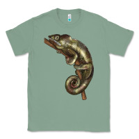 Sage Green Chameleon Lizard Illustrations Classic Tee - LillyAllenDesigns