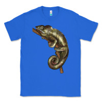 True Royal Green Chameleon Lizard Illustrations Classic Tee - LillyAllenDesigns
